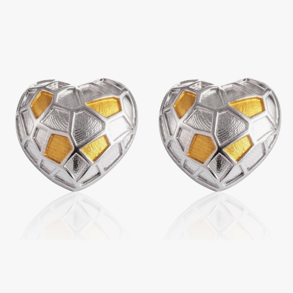 S925 Heart Stud Earrings